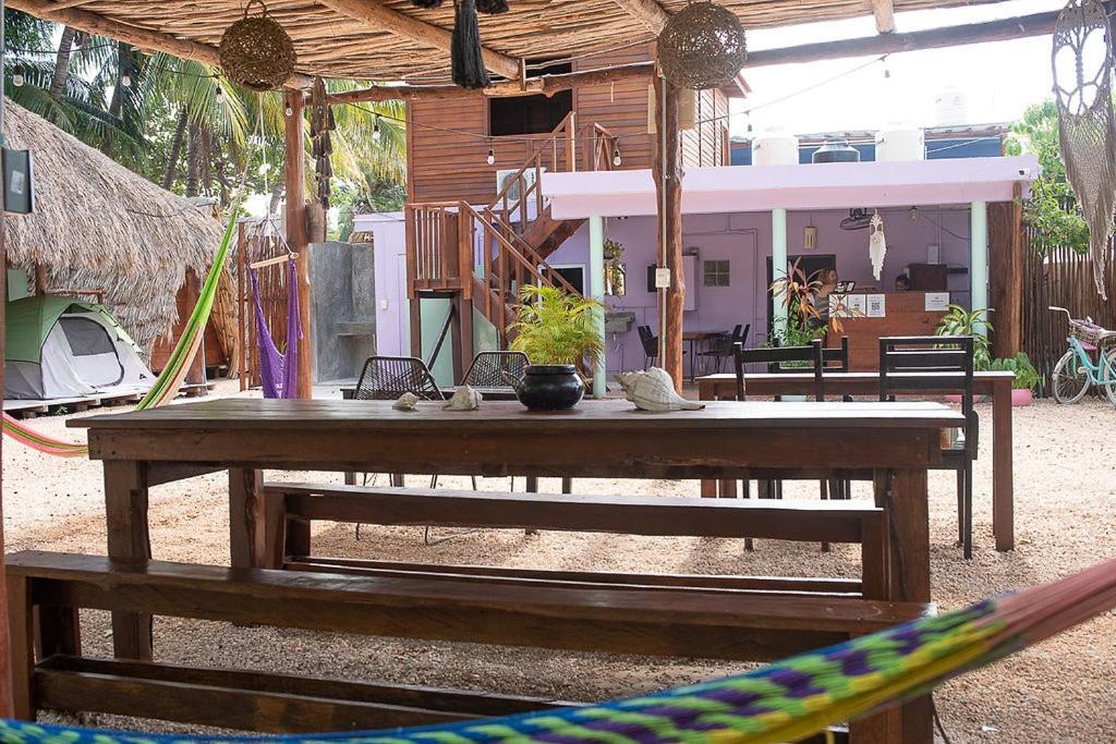 Mapache Hostel & Camping Isla Holbox Bagian luar foto